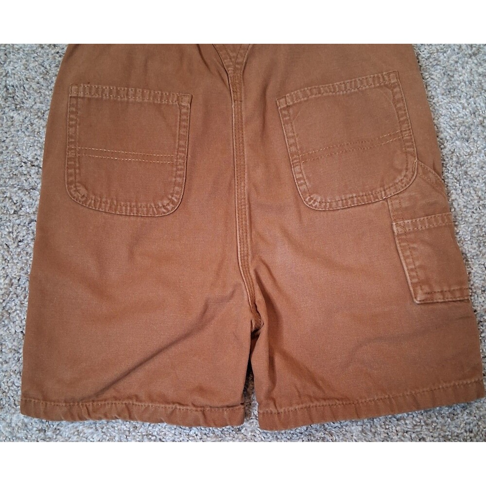 Carhartt Short Overalls Shortalls Brown Toddler 4T - Picture 2 of 11